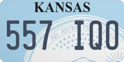 KS license plate 557IQO
