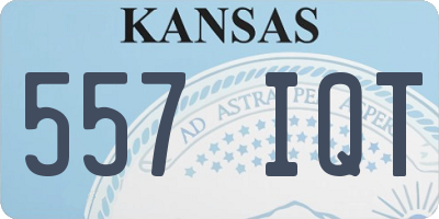 KS license plate 557IQT