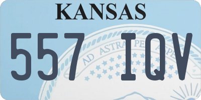 KS license plate 557IQV
