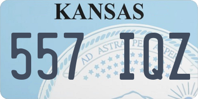 KS license plate 557IQZ