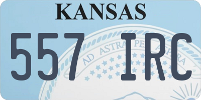 KS license plate 557IRC