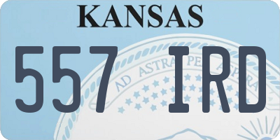 KS license plate 557IRD