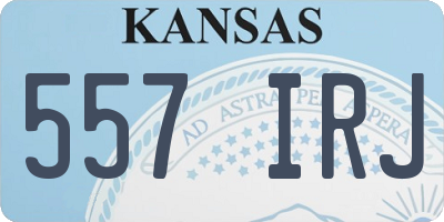 KS license plate 557IRJ