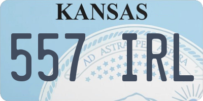 KS license plate 557IRL