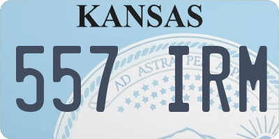 KS license plate 557IRM