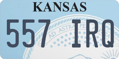 KS license plate 557IRQ