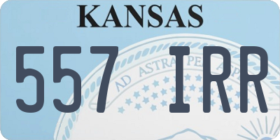 KS license plate 557IRR