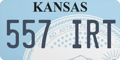 KS license plate 557IRT