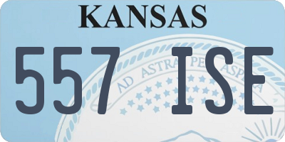 KS license plate 557ISE