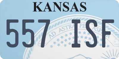 KS license plate 557ISF