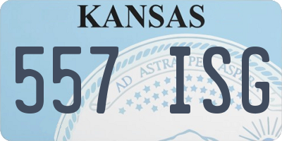 KS license plate 557ISG
