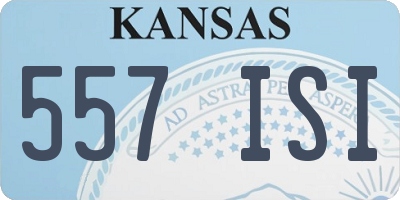 KS license plate 557ISI