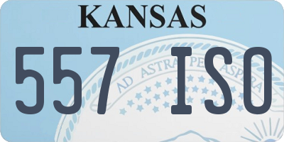 KS license plate 557ISO
