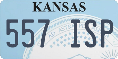 KS license plate 557ISP