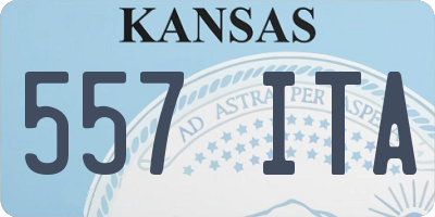 KS license plate 557ITA