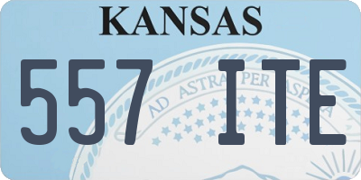 KS license plate 557ITE