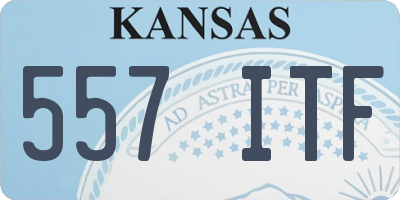 KS license plate 557ITF