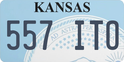 KS license plate 557ITO