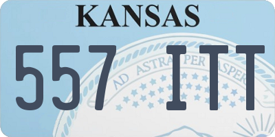 KS license plate 557ITT