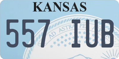 KS license plate 557IUB