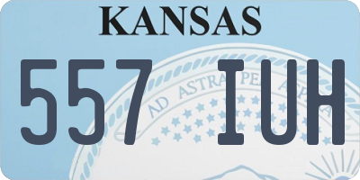 KS license plate 557IUH