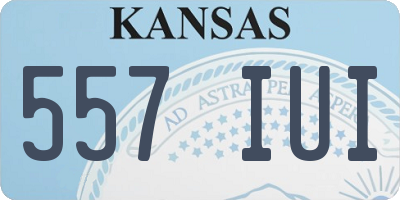 KS license plate 557IUI