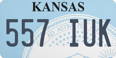 KS license plate 557IUK