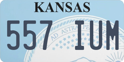KS license plate 557IUM