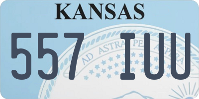 KS license plate 557IUU