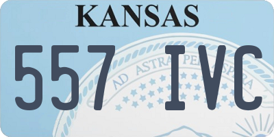 KS license plate 557IVC