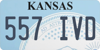 KS license plate 557IVD