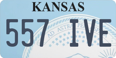 KS license plate 557IVE