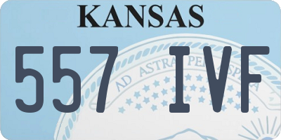 KS license plate 557IVF