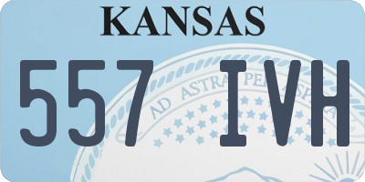 KS license plate 557IVH