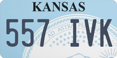 KS license plate 557IVK