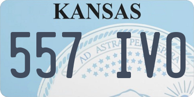 KS license plate 557IVO