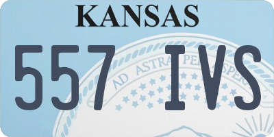 KS license plate 557IVS