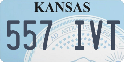 KS license plate 557IVT