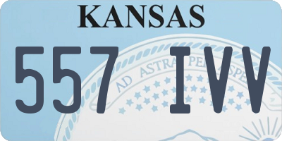KS license plate 557IVV