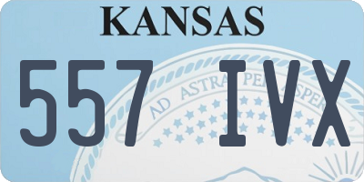 KS license plate 557IVX