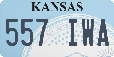 KS license plate 557IWA