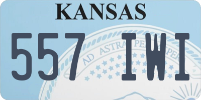 KS license plate 557IWI