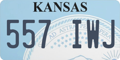 KS license plate 557IWJ