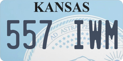KS license plate 557IWM