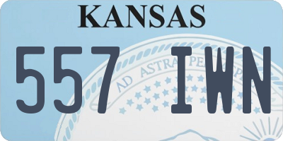 KS license plate 557IWN
