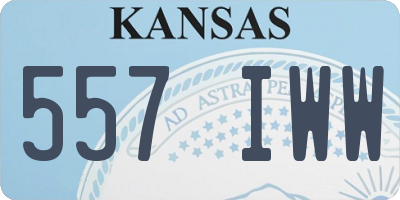 KS license plate 557IWW