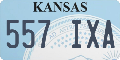 KS license plate 557IXA