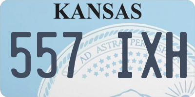 KS license plate 557IXH