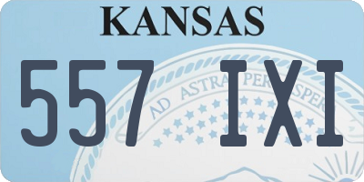 KS license plate 557IXI