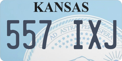 KS license plate 557IXJ